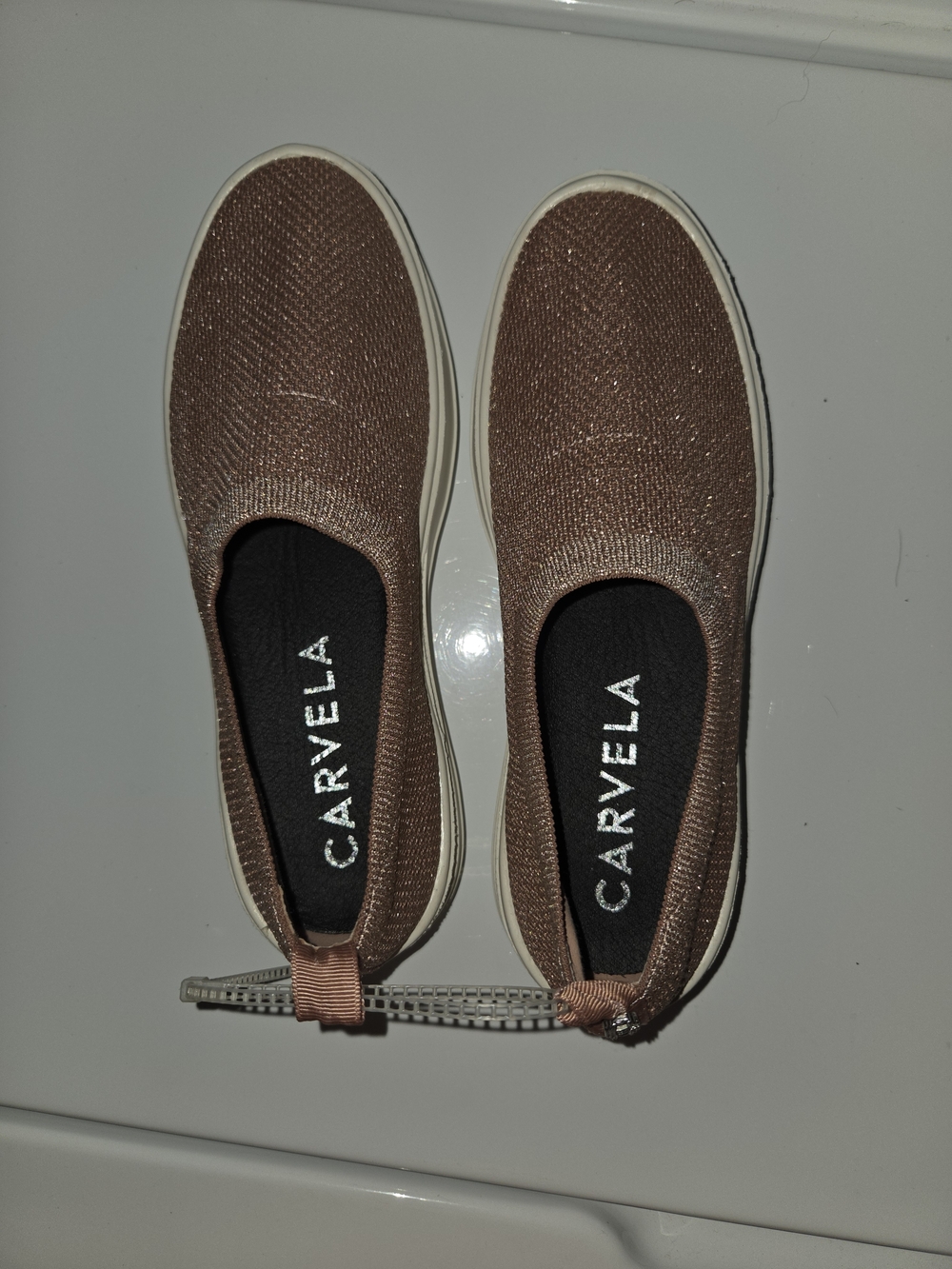 Carvela Metallic Rose Slip-On Sneakers